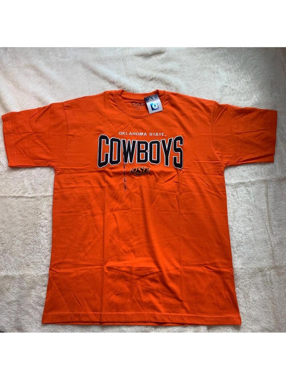 Oklahoma State Cowboys Orange Graphic T-Shirt Men's Large NCAA  Football Tee